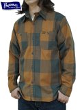 【 Pherrow's（フェローズ） 】　ヘビーウェイトフランネルチェックシャツ [ Heavy Flannel Shirts ] [ ORANGE ]