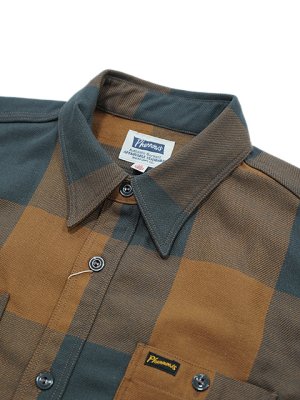 画像3: 【 Pherrow's（フェローズ） 】　ヘビーウェイトフランネルチェックシャツ [ Heavy Flannel Shirts ] [ ORANGE ]