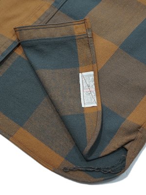 画像7: 【 Pherrow's（フェローズ） 】　ヘビーウェイトフランネルチェックシャツ [ Heavy Flannel Shirts ] [ ORANGE ]