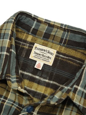 画像10: 【 Pherrow's（フェローズ） 】　ガチャポケフランネルワークシャツ　[ Flannel Work Shirts ] [ BLACK × BLUE CHECK ]