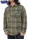 画像1: 【 Pherrow's（フェローズ） 】　ガチャポケフランネルワークシャツ　[ Flannel Work Shirts ] [ GREEN × ORANGE CHECK ] (1)