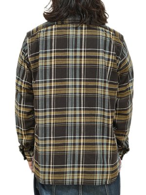 画像2: 【 Pherrow's（フェローズ） 】　ガチャポケフランネルワークシャツ　[ Flannel Work Shirts ] [ BLACK × BLUE CHECK ]
