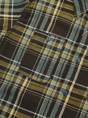 画像5: 【 Pherrow's（フェローズ） 】　ガチャポケフランネルワークシャツ　[ Flannel Work Shirts ] [ BLACK × BLUE CHECK ]