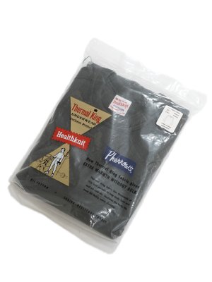 画像2: 【 Pherrow's x Healthknit （フェローズ x ヘルスニット） 】 コラボサーマルTシャツ [ Thermal King ] [ S.BLACK ] 