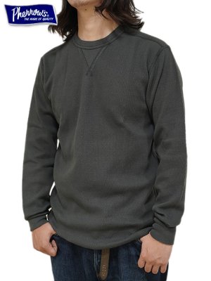 画像7: 【 Pherrow's x Healthknit （フェローズ x ヘルスニット） 】 コラボサーマルTシャツ [ Thermal King ] [ S.BLACK ] 