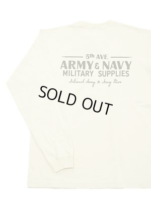 画像2: 【 Pherrow's（フェローズ） 】　プリント L/S T-Shirts　[ ARMY & NAVY SHOP ] [ S.WHITE ]【 メール便可 】