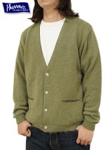 【 Pherrow's（フェローズ） 】　モヘアニットカーディガン　[ MOHAIR KNIT CARDIGAN ] [ OLIVE ] 