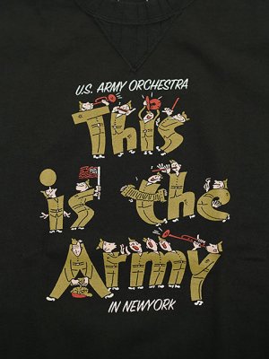 画像4: 【 Pherrow's（フェローズ） 】　スウェットタイプ T-シャツ [ スウェッT ] [ This is the Army ] [ S.BLACK ] 【 メール便可 】