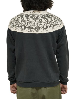 画像8: 【 FULLCOUNT（フルカウント） 】　トライバルパターンスウェット　[ Tribal Pattern Sweatshirts ] [ 雪柄スウェット ] [ INK BLACK ]