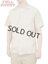 【 FULLCOUNT（フルカウント） 】　ストライプオープンシャツ　[ Stripe Open Collar Shirt ]