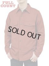 【 FULLCOUNT（フルカウント） 】　ウールCPOシャツ　[ Plain Wool CPO Shirt ]