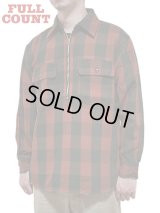 【 FULLCOUNT（フルカウント） 】　ハーフジッププルオーバーシャツ 　[ Half Zip Pullover Classic Buffalo Check Shirt ]