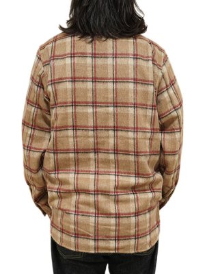 画像2: 【 FULLCOUNT（フルカウント） 】　ウールシャギーワークシャツ　[ Wool Shaggy Check Work Shirt ] [ Beige ]