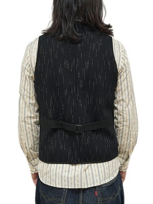 画像2: 【 STUDIO D'ARTISAN（ステュディオダルチザン） 】　絣染ビーチクロスベスト　[ KASURI BEACH CLOTH VEST ]