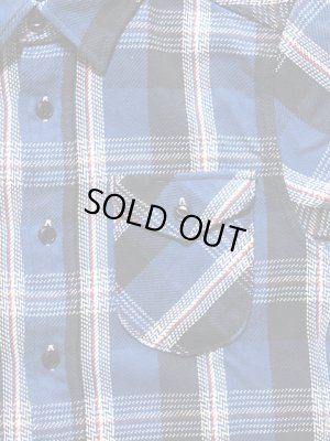 画像4: 【 UES（ウエス） 】　先染めヘビーチェックネルシャツ　[ BLUE ]