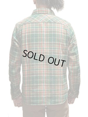 画像2: 【 UES（ウエス） 】　先染めヘビーチェックネルシャツ　[ GREEN ]
