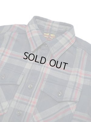 画像3:  【 UES（ウエス） 】　エクストラヘビーチェックネルシャツ　[ ネイビー ]