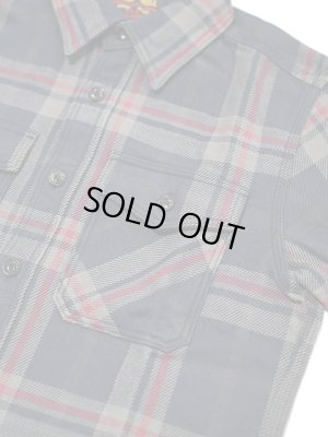 画像4:  【 UES（ウエス） 】　エクストラヘビーチェックネルシャツ　[ ネイビー ]