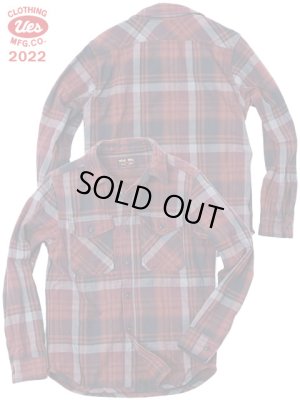 画像3: 【 UES（ウエス） 】　エクストラヘビーチェックネルシャツ　[ WINE ]