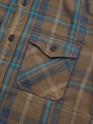 画像4: 【 UES（ウエス） 】　エクストラヘビーチェックネルシャツ　[ BEIGE ]