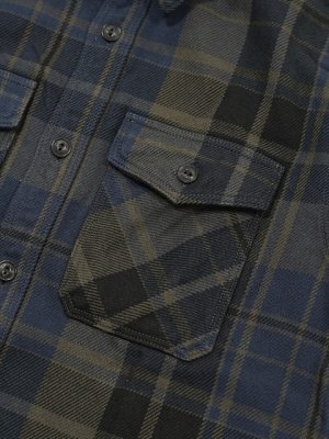 画像4: 【 UES（ウエス） 】　エクストラヘビーチェックネルシャツ　[ NAVY ]