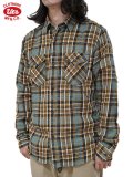 【 UES（ウエス） 】 先染めスラブチェックネルシャツ [ MUSTARD ]