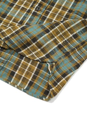 画像5: 【 UES（ウエス） 】 先染めスラブチェックネルシャツ [ MUSTARD ]