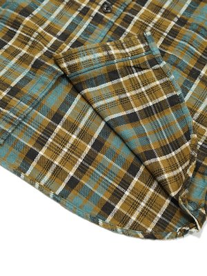 画像6: 【 UES（ウエス） 】 先染めスラブチェックネルシャツ [ MUSTARD ]