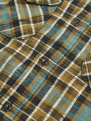 画像7: 【 UES（ウエス） 】 先染めスラブチェックネルシャツ [ MUSTARD ]