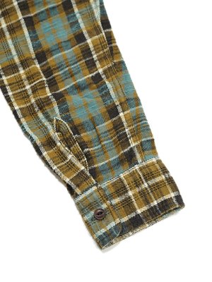 画像8: 【 UES（ウエス） 】 先染めスラブチェックネルシャツ [ MUSTARD ]