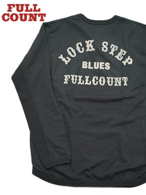 画像1: 【 FULLCOUNT（フルカウント） 】　ヘビーウエイトプリントヘンリーネック L/S T-Shirt　[ Flat Seam Heavy Weight Henley T-Shirt ] [ INK BLACK ] 【 メール便可 】 