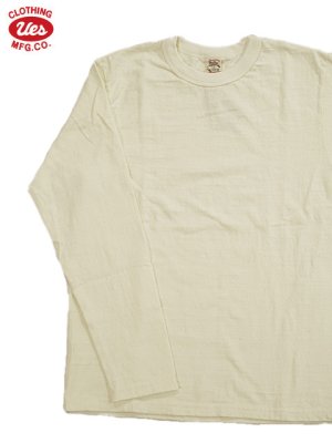 画像1: 【 UES（ウエス） 】 8番スラブネップ長袖Tシャツ [ WHITE ] 【 メール便可 】