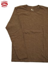 【 UES（ウエス） 】 8番スラブネップ長袖Tシャツ [ BROWN ] 【 メール便可 】