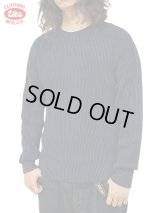 【 UES（ウエス） 】 インディゴビッグワッフルクルーネックTシャツ [ Crew Neck Thermal ] [ Indigo ]