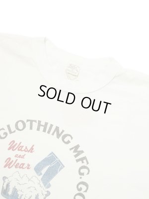 画像3: 【 メール便可 】 【 UES（ウエス） 】　プリントTシャツ　[ DENIM WASH ] [ WHITE ]