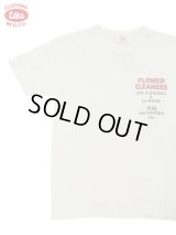 【 UES（ウエス） 】　プリントTシャツ　[ FLOWER CLEANERS ] [ WHITE ] 【 メール便可 】