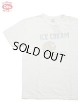 【 UES（ウエス） 】　プリントTシャツ　[ ICE CREAM ] [ WHITE ] 【 メール便可 】