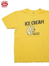 【 UES（ウエス） 】　プリントTシャツ　[ ICE CREAM ] [ YELLOW ] 【 メール便可 】