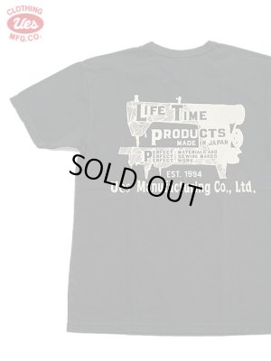 画像1: 【 UES（ウエス） 】　プリントTシャツ　[ SEWING MACHINE ] [ BLACK ] 【 メール便可 】