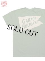 【 UES（ウエス） 】　プリントTシャツ　[ GARAGE HOLIDAZE ] [ GREEN ] 【 メール便可 】