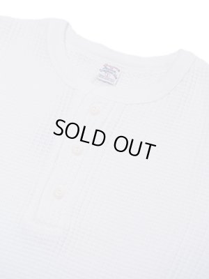 画像3: 【 UES（ウエス） 】　ビッグワッフルヘンリーネックTシャツ　 [  Heavy Thermal ]　[ WHITE ]
