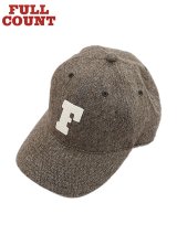 【 FULLCOUNT（フルカウント） 】　ベースボールキャップ　[ 6Panel Tweed Baseball Cap 'F' Patch ] [ Brown ]