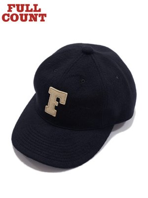画像1: 【 FULLCOUNT（フルカウント） 】　ウールメルトンベースボールキャップ　[ 6Panel Wool Melton Baseball Cap 'F' Patch ] [ Navy ] 【 メール便可 】