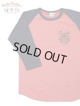 【 STUDIO D'ARTISAN（ステュディオダルチザン） 】 ラグラン7分袖Tシャツ [ DARTI MOTORS ] [ RED x NAVY ] 【 メール便可 】