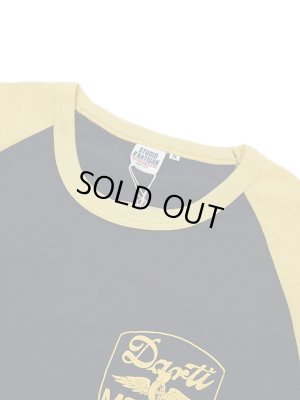 画像3: 【 STUDIO D'ARTISAN（ステュディオダルチザン） 】 ラグラン7分袖Tシャツ [ DARTI MOTORS ] [  NAVY x YELLOW ] 【 メール便可 】