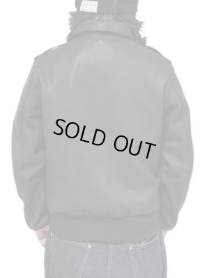 画像2: 【 Y'2 LEATHER（ワイツーレザー） 】　TYPE A-2 [ Deer Skin ] [ 鹿革 ] [ BLACK ] [ 限定モデル ]