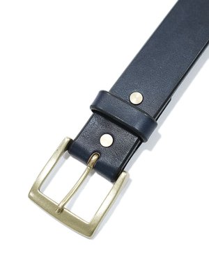 画像2: 【 SAMURAI JEANS（サムライジーンズ） 】 藍染レザーベルト [ 大和藍染レザー(牛革) ] [ GOLD バックル ]