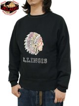 【 JELADO（ジェラード） 】 電着フロッキープリントスウェット [ ILLINOIS ] [ Black  ]