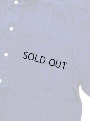 画像4: 【 JELADO（ジェラード） 】　七分袖バンドカラープルオーバーシャツ　[ Ploughman Shirts ]　[ Indigo ]