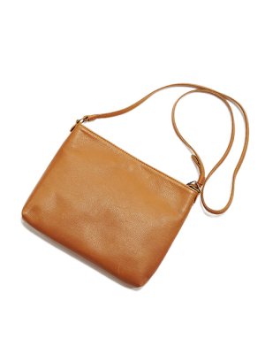 画像2: 【 Y'2 LEATHER（ワイツーレザー） 】　ステアハイドサコッシュ [ Natural Scar Steer ] [ 牛革 ] [ CAMEL ] 【 メール便可 】